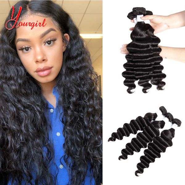 Malaysian Loose Deep Wave Weave Human Hair Bundles Remy Virgin