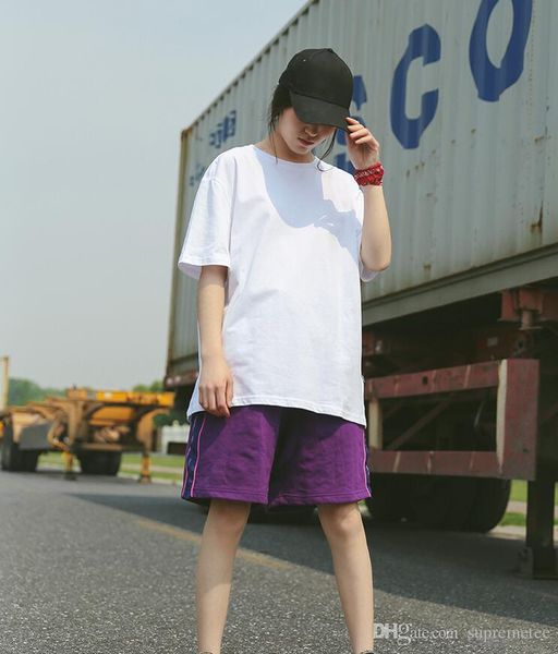 

blank t shirt fashion solid t shirts hip hop streetwear men and women short sleeve t-shirts summer clothing, White;black