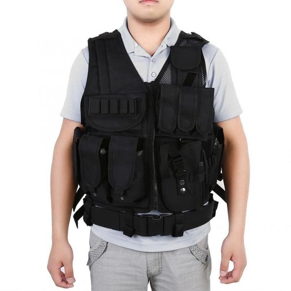 

us au tactic vest armor vests mens tactic hunting vest adjustable armor outdoor cs game training, Camo;black
