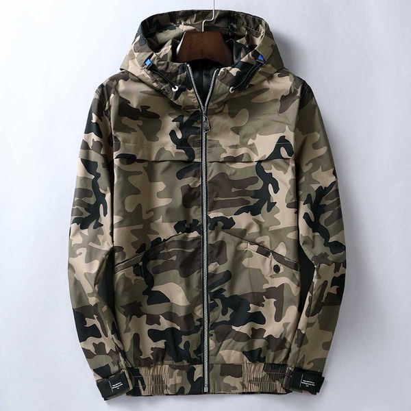 

19fw luxury high end brand jackets ralph mens lauren boutique designer jacket tide brand logo loose camouflage casual versatile jacket, Black;brown