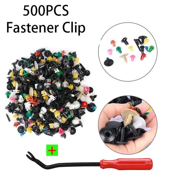 

500pcs kongyide auto fastener & clip car push pin mixed door trim panel clip fastener bumper rivet retainer assortment+toolmay31