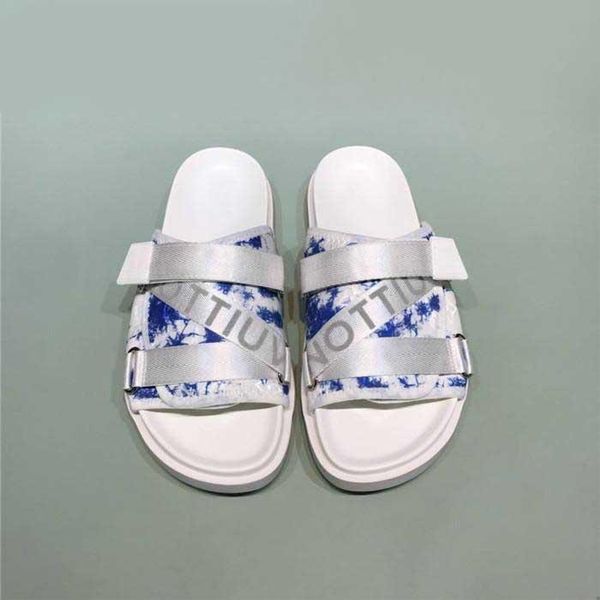 

men platform slippers spring/summer fashion slide leather sandals cross woven ribbon letter slippers with high-end packaging, Black;grey