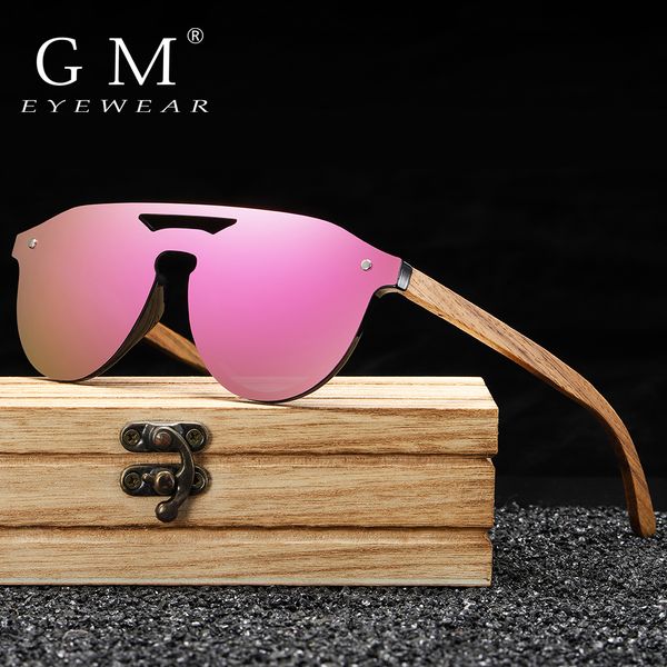 

gm women's glasses natural zebra wooden sunglasses men polarized fashion sun glasses original bamboo s5030, White;black