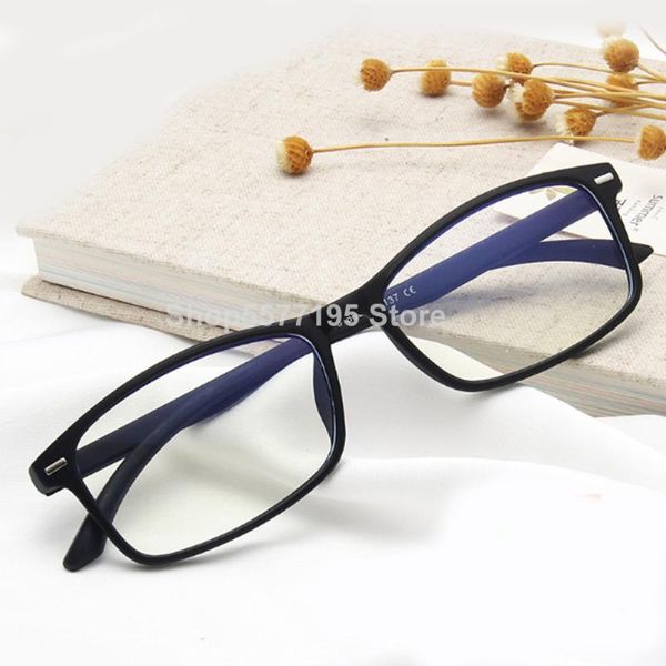 

2020 new square glasses frame men women classic ultralight transparent optical eyeglasses clear lens spectacles, Black