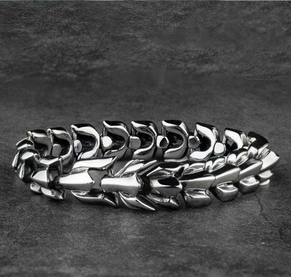 

yage stainless steel viking dragon mens bracelets 2019 as gift for men, Golden;silver