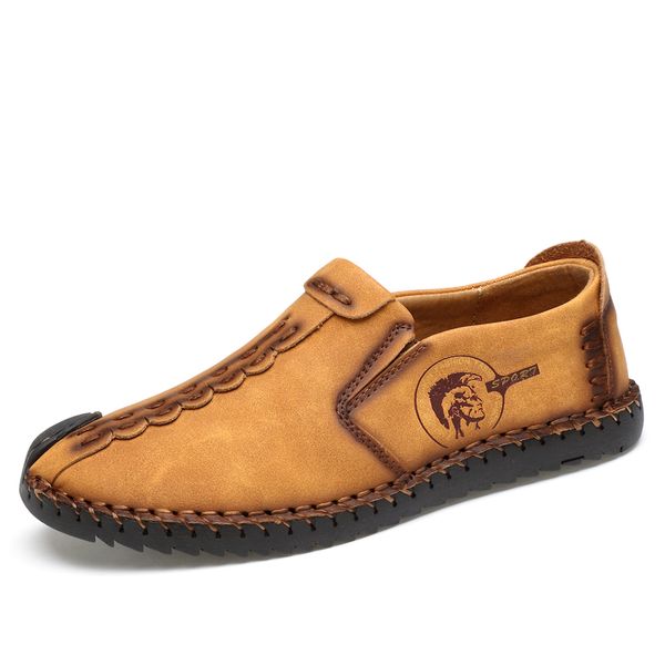 

classic comfortable men casual shoes loafers men shoes quality flats plus size light breathable slip-on, Black
