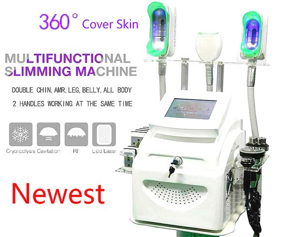 

2020 360 cryo fat e cool body cool machines rf 40k body cavitation with 360 metal handles for body arm and double chin treatment