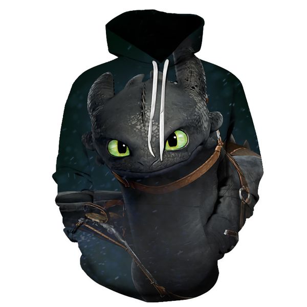 

how to train your dragon hoodie sweatshirt men long sleeve clothes youth male fashion hoodies coat hip hop pullovers mens, Black