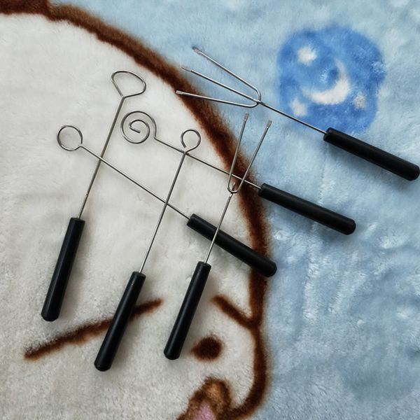 

6pcs/set stainless steel truffles pralines cake decoration fondant irregular pen tool dipping diy bakeware home chocolate fork forks
