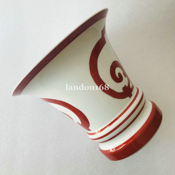 Boa qualidade Osso china vaso clássico chinês vermelho vaso de alto nível decoração para casa casamento housewarming gift240c