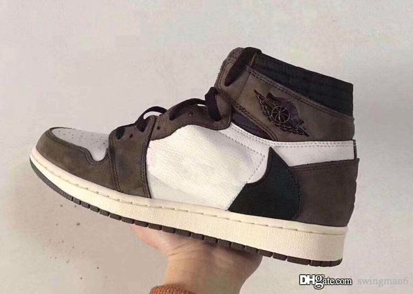 

2019 release air authentic 1 high retro travis scott og ts sp 3m cactus jack dark mocha man woman basketball shoes sneakers cd4487-100