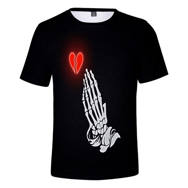 

juice wrld mens designer tshirts 3d printed fast album short sleeve crew neck pullover hiphop mens rapper casual tees, White;black