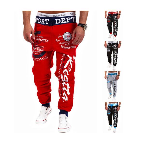 

мужская модельер 2020 письма брюки высокого качества марк sweatpants новые прибудут брюки спортивных gym 5 цветов топ взрыв, Black
