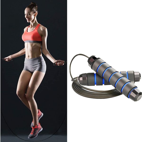 

in stock bearing steel wire jump ropes training competition speed skipping rope home outdoor gym fitness equipment tool sports rope