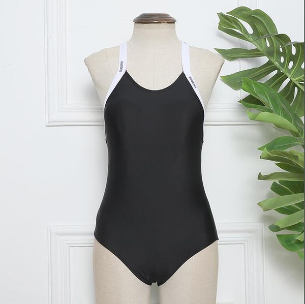 

#8847 one piece swimsuit 2020 deep-v swimwear women swimsuit cut out bathing suits beach wear swim maillot de bain monokini, White;black