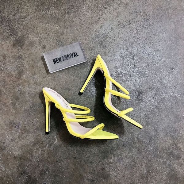 

luxury style explosion candy bright color hollow roman high heels large shoes pointed leather 12cm fashion black yellow orange rose red