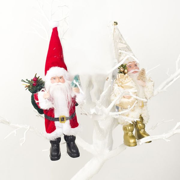 

standing santa claus doll merry christmas ornaments figurine collection christmas ornament table decoration holiday gift