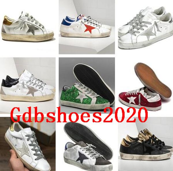 

italy old style sneakers genuine leather villous dermis casual shoes men/women luxury superstar shoes size eur35-45, Black