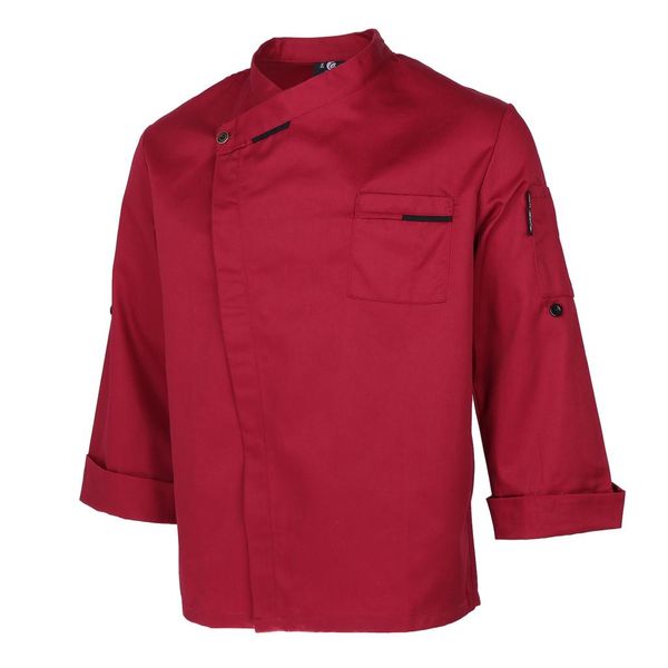 

men women chef coat l jacket cooking uniform restaurant workwear, White;black