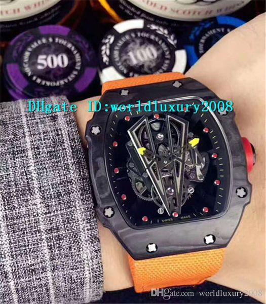 

KL 27-03 Мужские часы Bull Skeleton Dial NTPT Черный кованый углерод M9015 Автоматическое движени