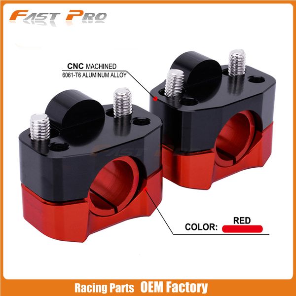 

cnc billet handlebar fat bar risers mount clamp adaptor 22mm or 28mm for pit dirt bike racing motorcycle enduro supermoto