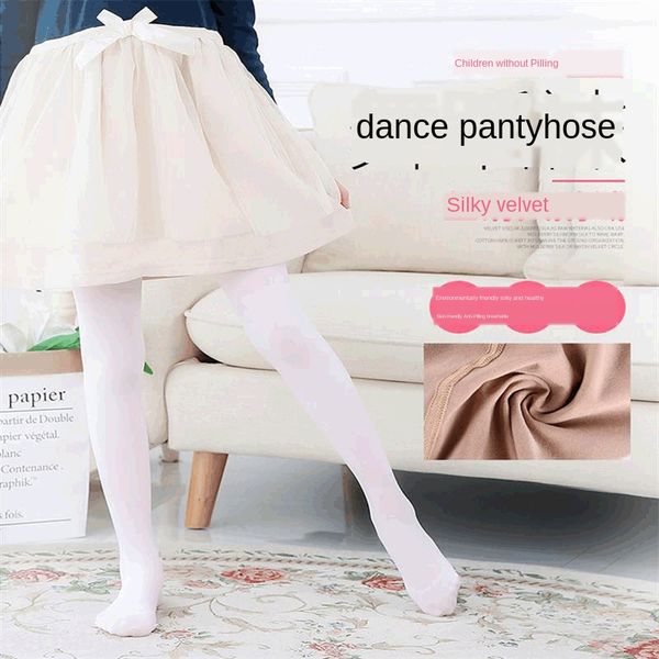 

2020 children's anti-pilling velvet tights pantyhose pantyhose high-elastic leggings girls' candy-colored dance socks, Blue