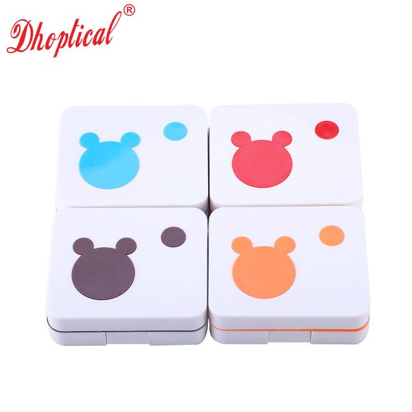 

contact lens case 10pcs colorful case contact lens box lovey bear eyeglasses accessories 855 by dhoptical