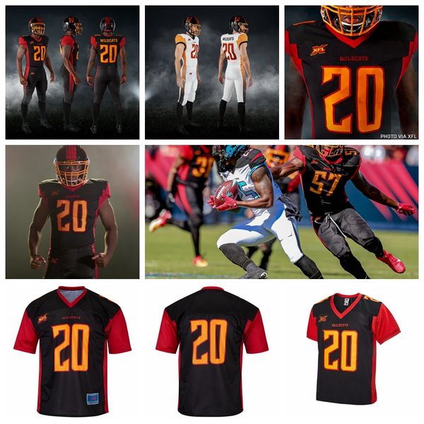 

xfl wildcats jerseys keyarris garrett jersey dujuan harris winston dimel martez carter alex 2020 new mens football jerseys custom stitched, Black;red