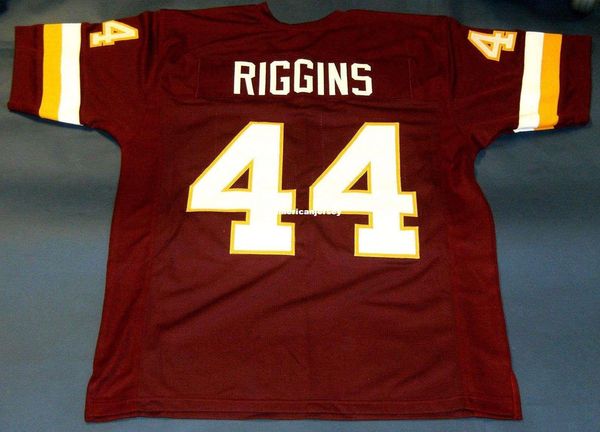 

retro #44 john riggins custom mitchell & ness jersey wine red mens stitching s-5xl,6xl football jerseys running, Gray