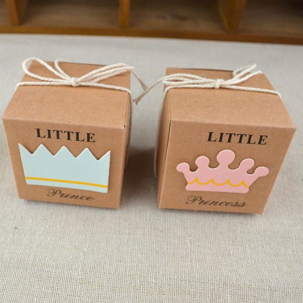 

10pcs kraft paper gift box candy boxes baby shower decorations wedding favors and gifts box for guests 2*2*2inch party supplies