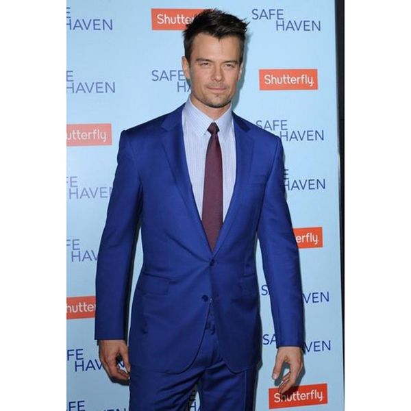 

new wedding suits for men royal blue celebrity mens tuxedos notched lapel suits two piece suit slim fit terno masculino, White;black