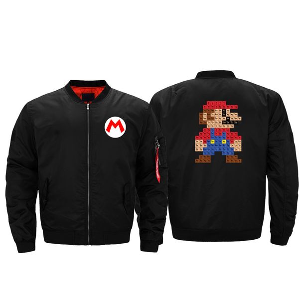 

super mario bros luigi koopa yoshi 2019 bomber jacket men's bomber jacket kimono masculino, Black;brown