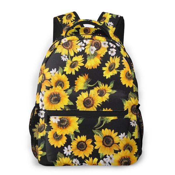 

noisydesigns sunflower print 3d school bags girls casual schoolbags women men backpack satchel school backpack daypack mochilas