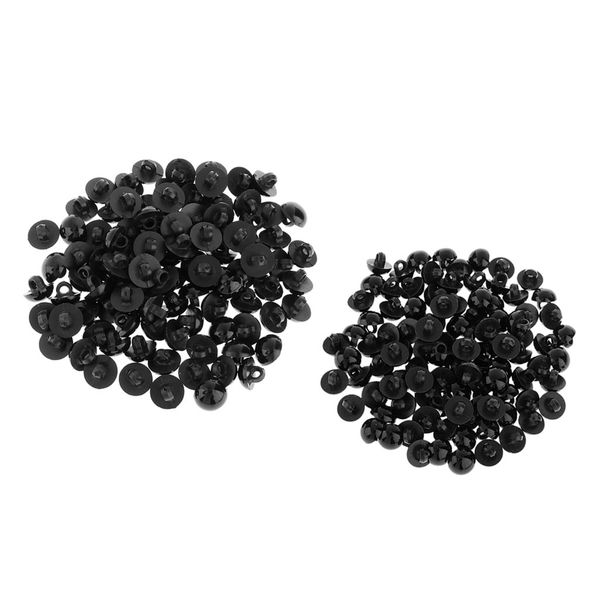 

200pcs гриб кнопка выпуклый шитье животных глаза куклы diy craft black 10мм 12мм