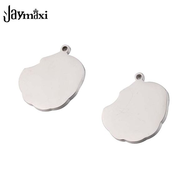 

jaymaxi mirror polish stainless steel geometry irregular blank stamping pendant for diy engrave jewelry making 20*22m20piece/lot, Bronze;silver