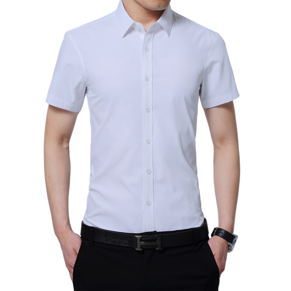 

formal shirts short-sleeve white slim-fit men business office tuxedo social wearing, White;black