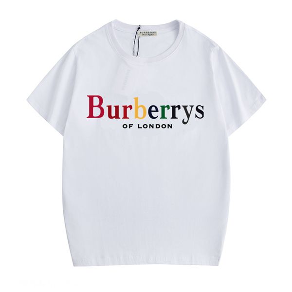 

rainbow newburberry casual women men t shirts short sleeve cotton lady print letter streetwear clothing summer girl shirts luxury tees, White