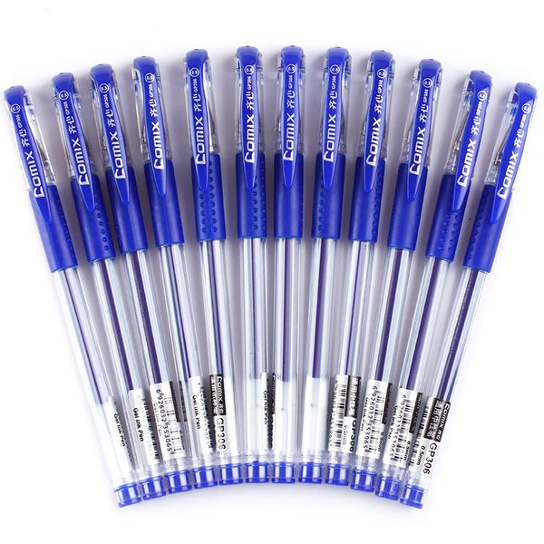 

comix gel ink roller ball pens for smooth writing with comfort grip,12pcs/set, gp306