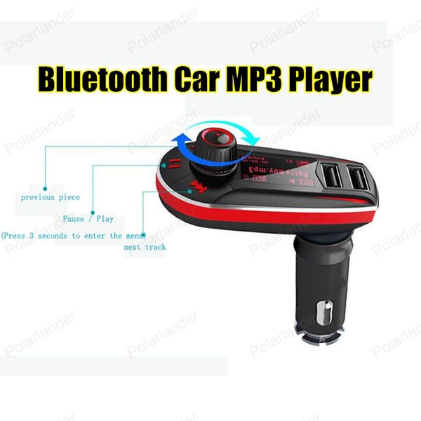 

bluetooth mp3 playerhandscar kit aux hands fm transmitter with dual usb mp3 sd lcd car charger cigarette lighter