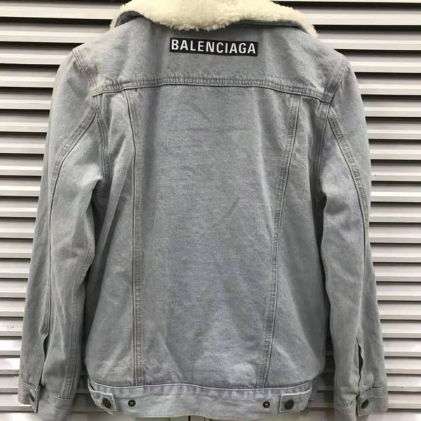 

19 winter late t women blcg cowboy ca hmere jacket embroidered with back letter alphabet denim jacket fa hion jacket zdl 0927, White;black