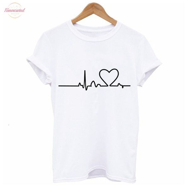 

2020 новый harajuku любовь printed женщины футболки повседневная tee топы лето с коротким рукавом хлопок женщины майка женская одежда, White