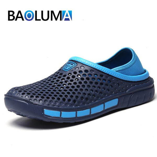 

fashion new mens sandals summer lovers outdoor water shoes eva women beach sandals simple design slip-on mens slippers, Black