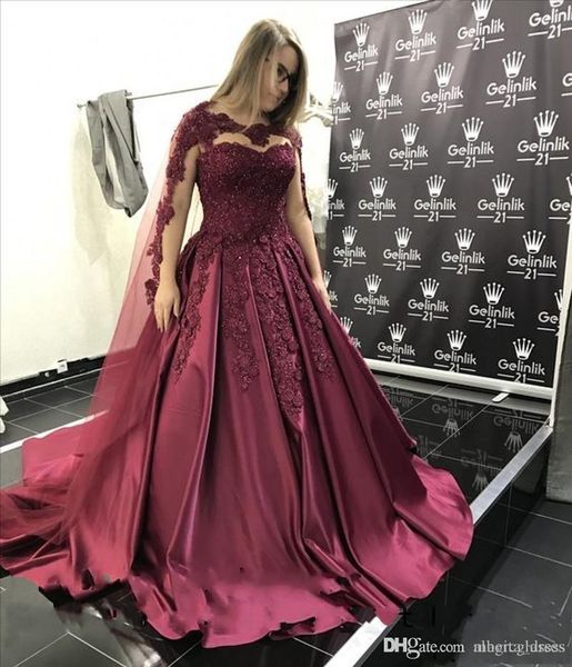 

burgundy sheer sweetheart neck evening dresses with wrap floral appliques beaded satin vestidos floor-length party prom evening gowns, Black;red