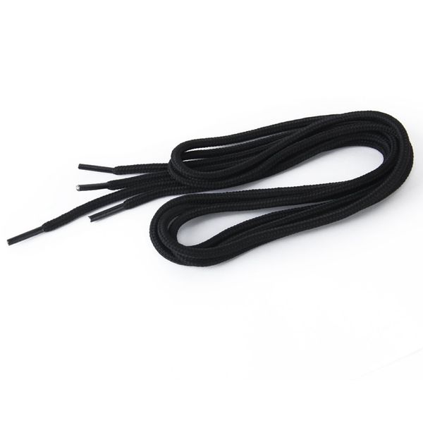

1 pair round shoelaces walking sport shoes sneakers string 47 inches, Black