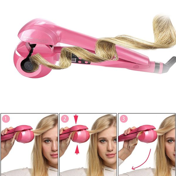 

electric deep wave hair curler wand salon hair care styler tools lcd screen automatic hair curler fast heat curling iron