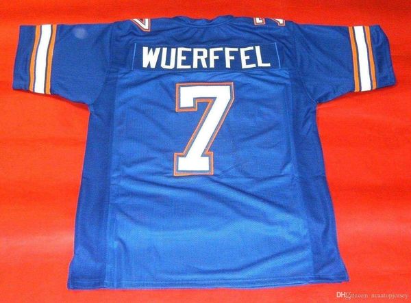 

retro #7 danny wuerffel custom florida gators jersey heisman bule mens stitching college size s-5xl football jerseys, Black;red