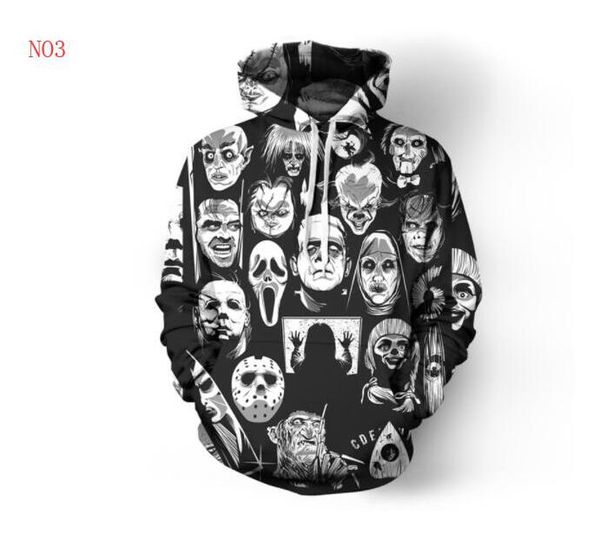 

spring autumn designer hoodies for men sweatshirts 3d skulls pattern lovers mens coats hooded ogreish hoodie clothing s-5xl available, Black
