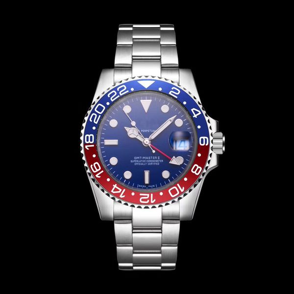 

cola circle luxury fashion watch 40mm greenwich mean time механические автоматические мужские часы сапфировое стекло часы, Slivery;brown