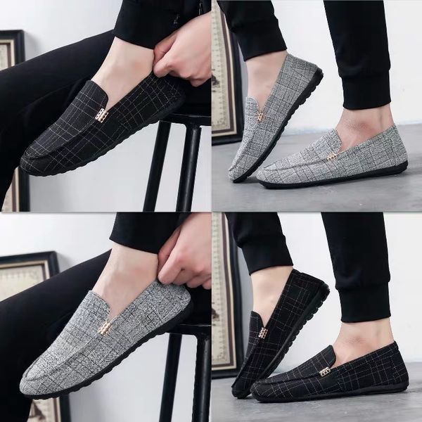 

men 2019 spring soya bean shoes social personality young man canvas shoes students korean shoe trend casual breathable, Black