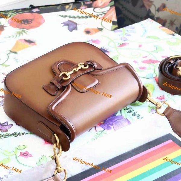 

2019 wholesale famous designer luxury crossbody bags women vintage saddle bag brown single shoulder strap bag designer retro leather bag